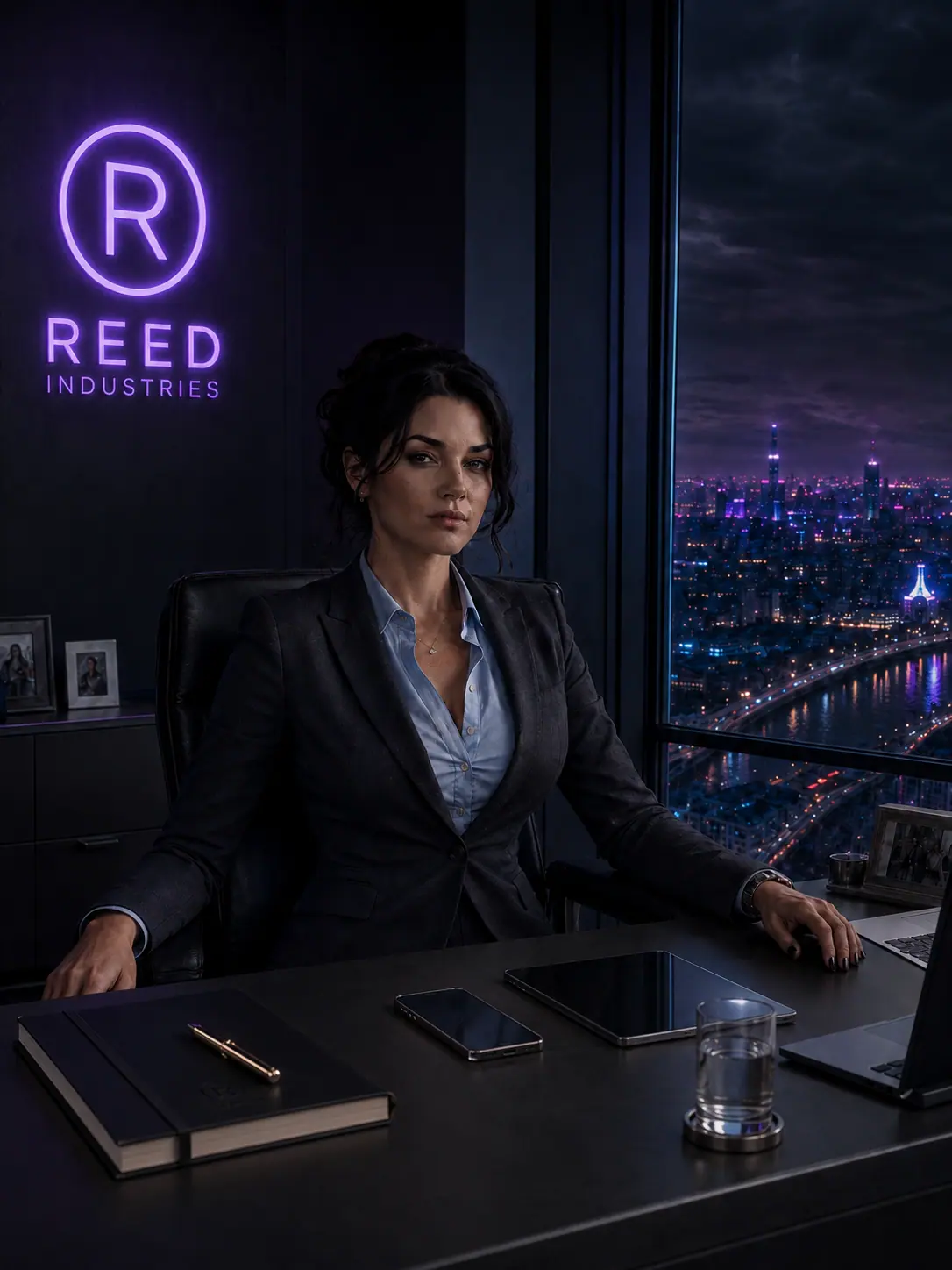 Диана Алинова в кабинете Reed Industries